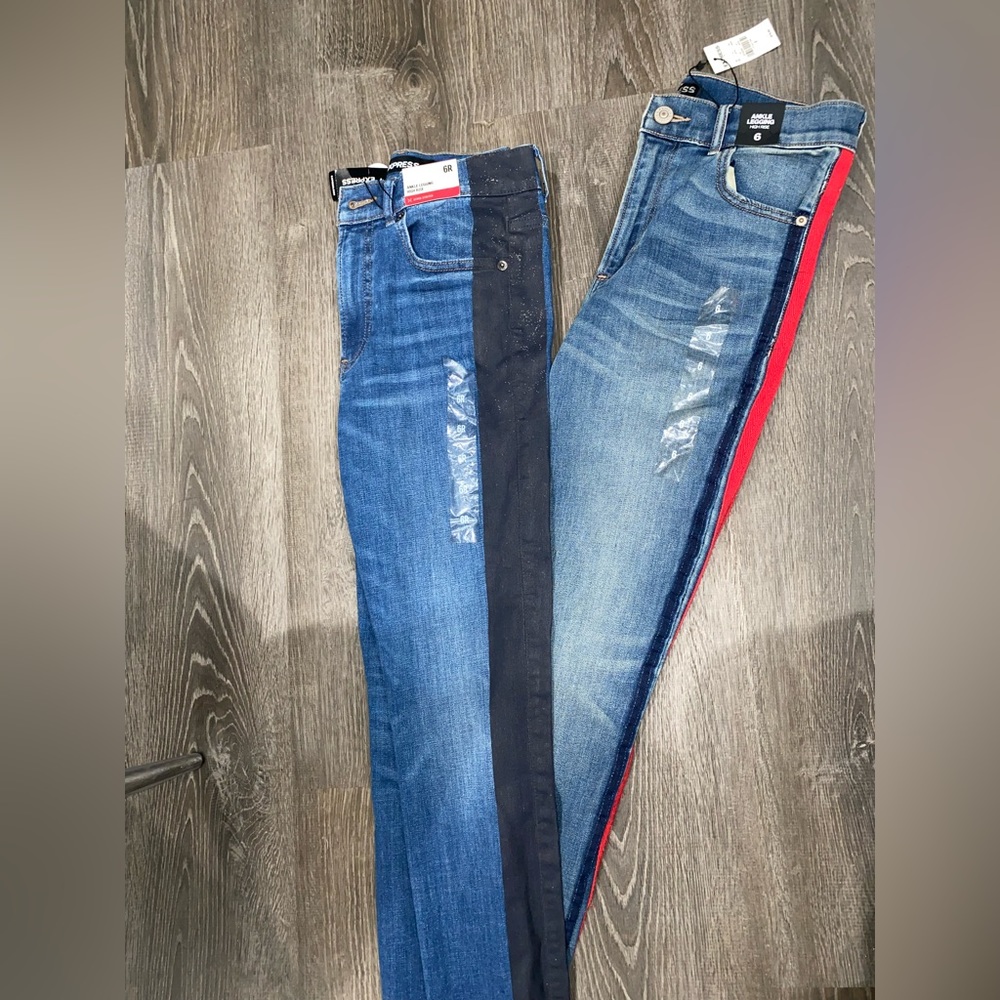 Express ankle length high rise skinny jeans size 6